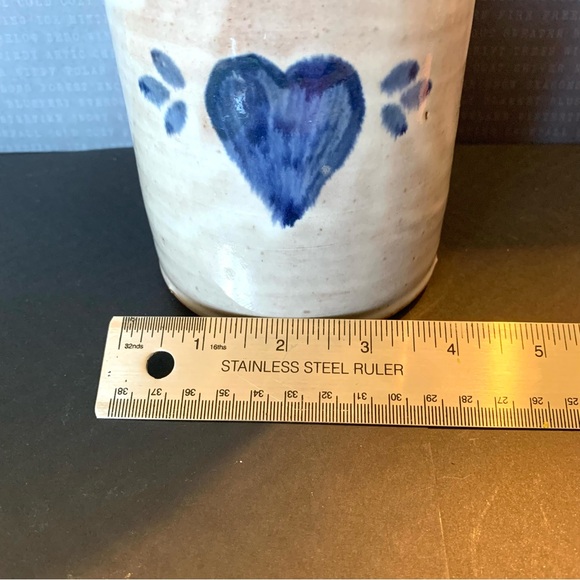 VTG Owens pottery canister with heart motif - Picture 8 of 8